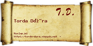 Torda Dóra névjegykártya