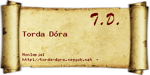 Torda Dóra névjegykártya